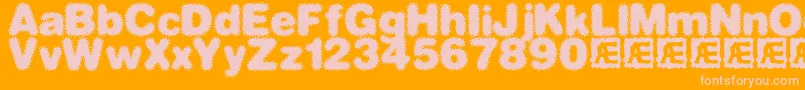 dephun2 Font – Pink Fonts on Orange Background