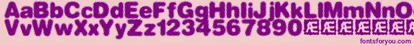 dephun2 Font – Purple Fonts on Pink Background