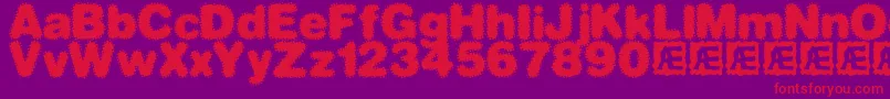 dephun2 Font – Red Fonts on Purple Background