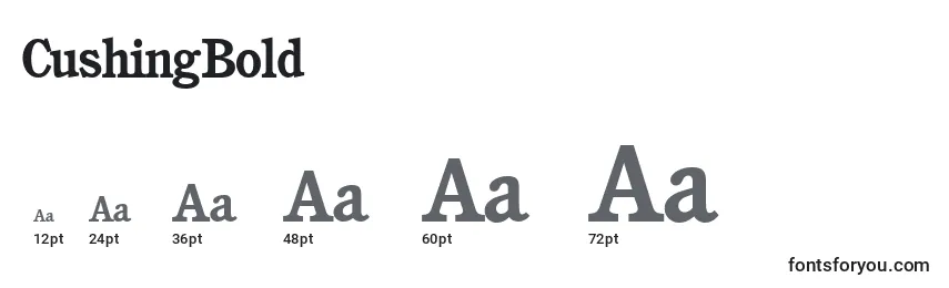 CushingBold Font Sizes