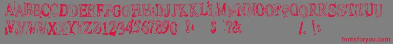 depress1   Font – Red Fonts on Gray Background