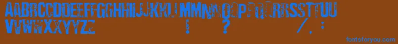 depress3      Font – Blue Fonts on Brown Background