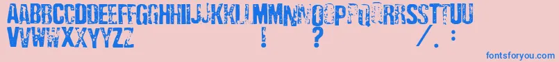 depress3      Font – Blue Fonts on Pink Background