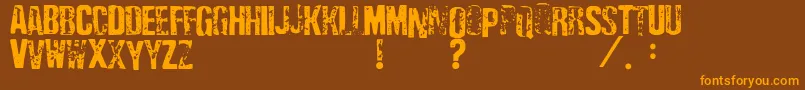depress3      Font – Orange Fonts on Brown Background