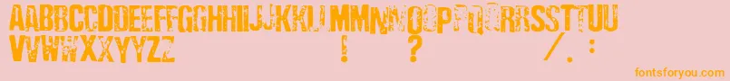 depress3      Font – Orange Fonts on Pink Background