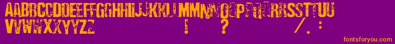 depress3      Font – Orange Fonts on Purple Background