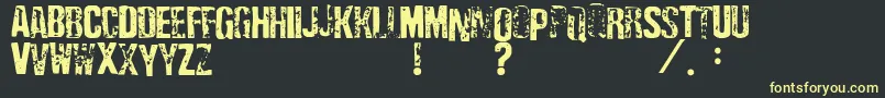 depress3      Font – Yellow Fonts on Black Background