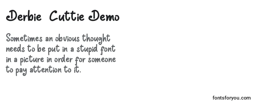 Шрифт Derbie  Cuttie Demo