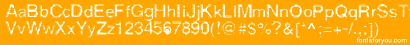 フォントDEREZ    – オレンジの背景に白い文字