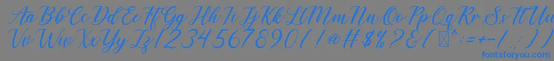 DerickChetty Font – Blue Fonts on Gray Background