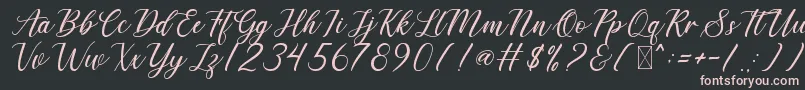 DerickChetty Font – Pink Fonts on Black Background