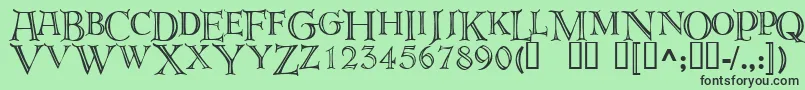 deroos   Font – Black Fonts on Green Background