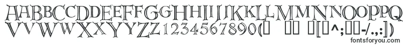 deroos  -Schriftart – Kontur-Schriften
