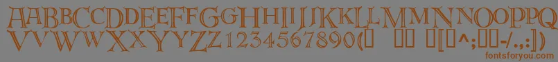 deroos   Font – Brown Fonts on Gray Background