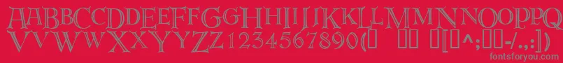 deroos   Font – Gray Fonts on Red Background