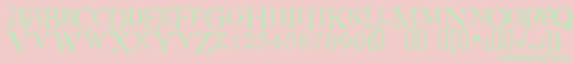 deroos   Font – Green Fonts on Pink Background