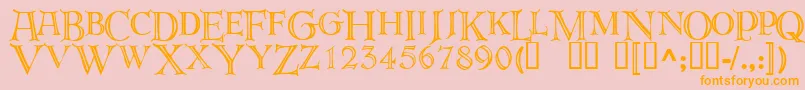 deroos   Font – Orange Fonts on Pink Background