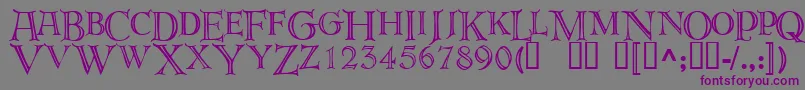 Шрифт deroos   – фиолетовые шрифты на сером фоне