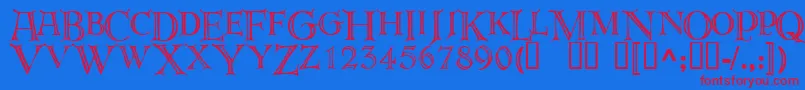 deroos   Font – Red Fonts on Blue Background