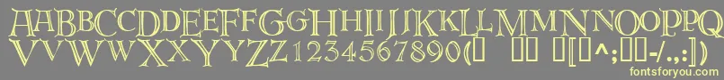 deroos   Font – Yellow Fonts on Gray Background