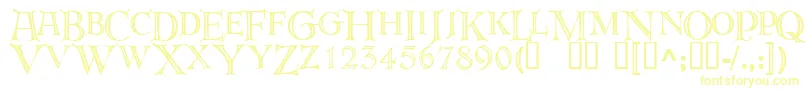 deroos  -Schriftart – Gelbe Schriften