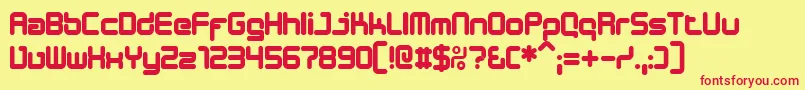 DESIB    Font – Red Fonts on Yellow Background
