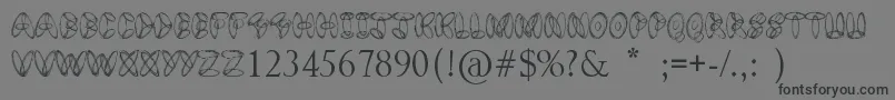 Design Bubble Font – Black Fonts on Gray Background