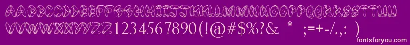 Design Bubble Font – Pink Fonts on Purple Background