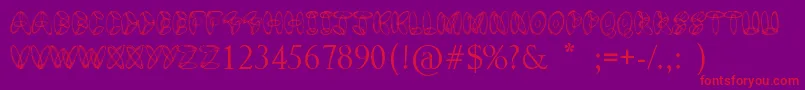 Design Bubble Font – Red Fonts on Purple Background