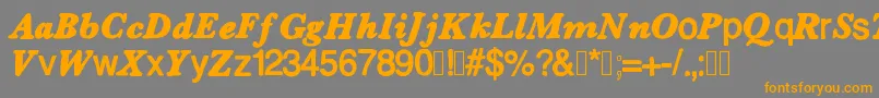 Dessin123 Font – Orange Fonts on Gray Background