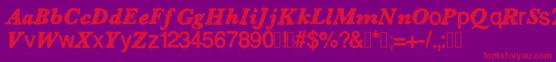 Dessin123 Font – Red Fonts on Purple Background