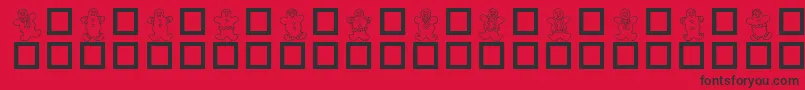 fuente DESTGD   – Fuentes Negras Sobre Fondo Rojo
