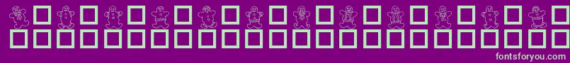 フォントDESTGD   – 紫の背景に緑のフォント