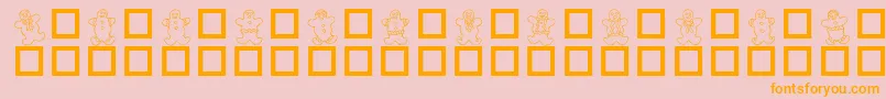 DESTGD   Font – Orange Fonts on Pink Background