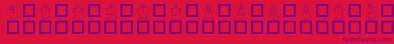 フォントDESTGD   – 赤い背景に紫のフォント
