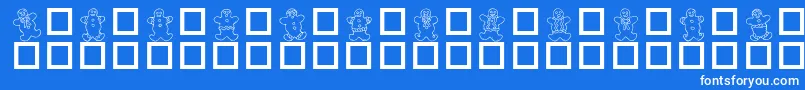 Шрифт DESTGD   – белые шрифты на синем фоне