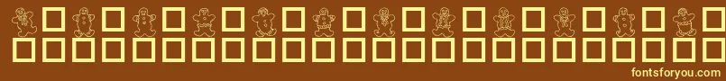フォントDESTGD   – 黄色のフォント、茶色の背景