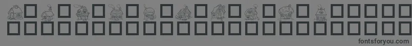 フォントDESTLH   – 黒い文字の灰色の背景