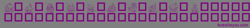 DESTLH  -fontti – violetit fontit harmaalla taustalla