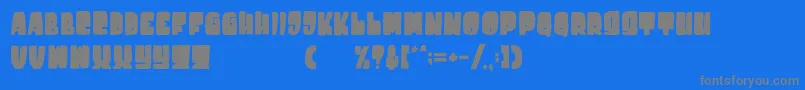 フォントDestone – 青い背景に灰色の文字