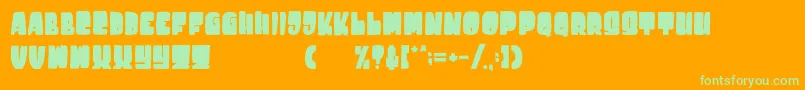 Destone Font – Green Fonts on Orange Background