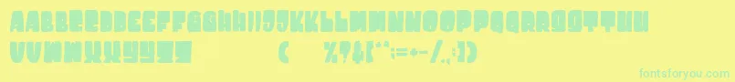 Destone Font – Green Fonts on Yellow Background