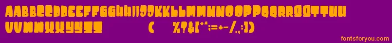Destone Font – Orange Fonts on Purple Background