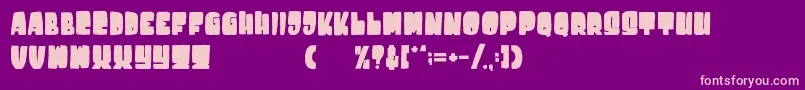 Destone Font – Pink Fonts on Purple Background