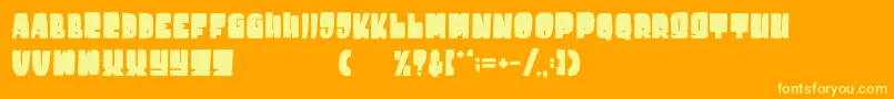 Destone Font – Yellow Fonts on Orange Background