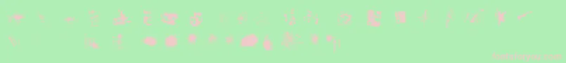 Destroy Helpers Font – Pink Fonts on Green Background