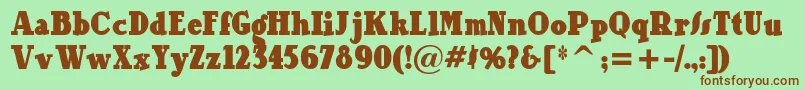 Ourgang Font – Brown Fonts on Green Background