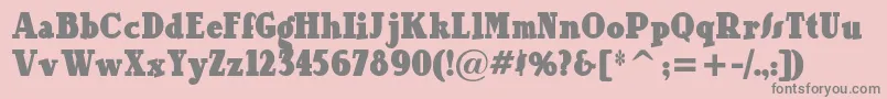 Ourgang Font – Gray Fonts on Pink Background