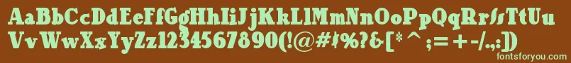 Ourgang Font – Green Fonts on Brown Background