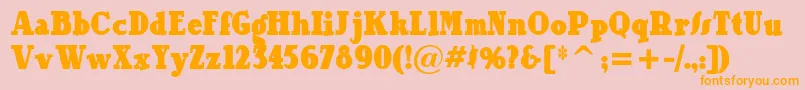 Ourgang Font – Orange Fonts on Pink Background